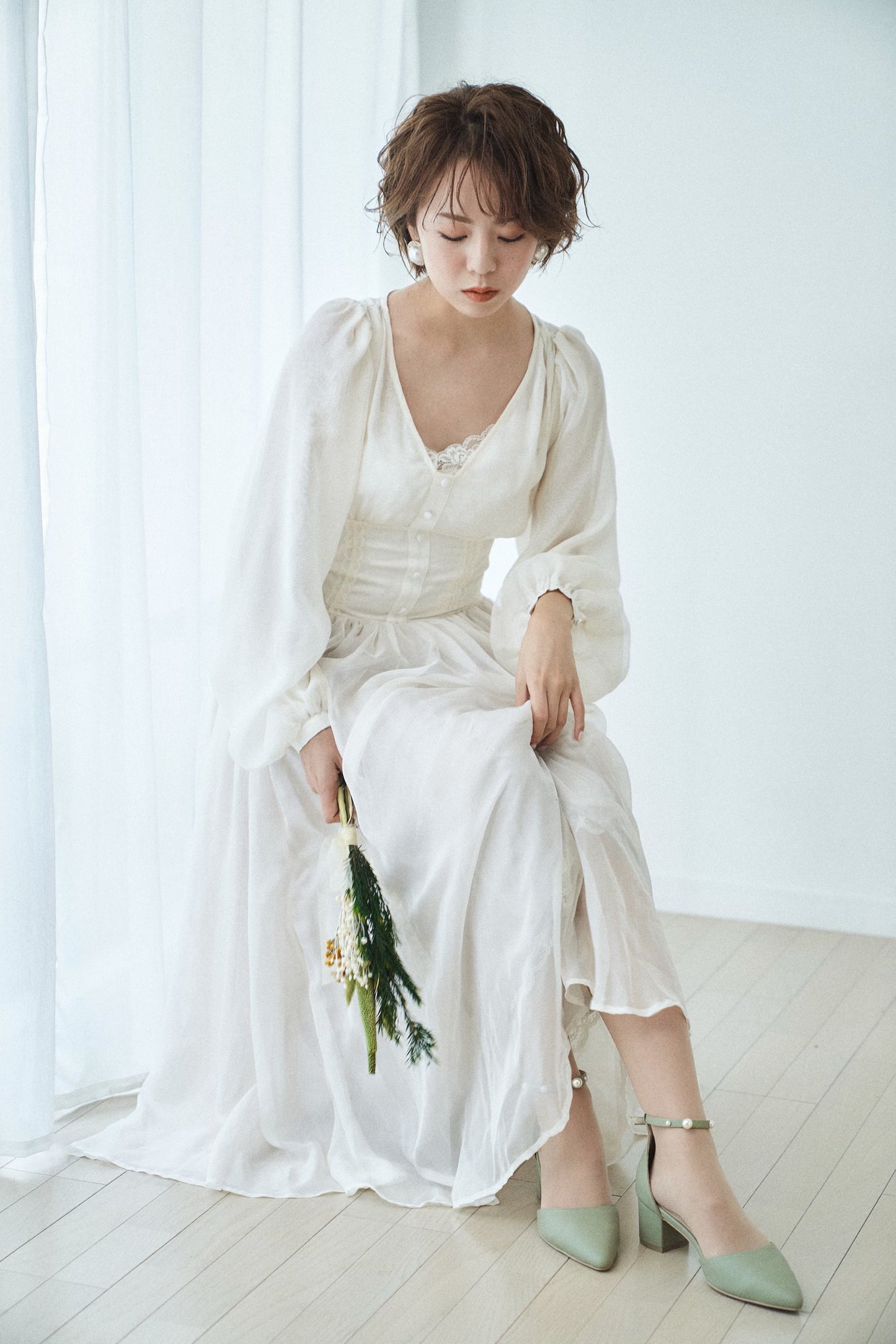 Pearl ankle strap - -step by step- as i am/アズアイアム