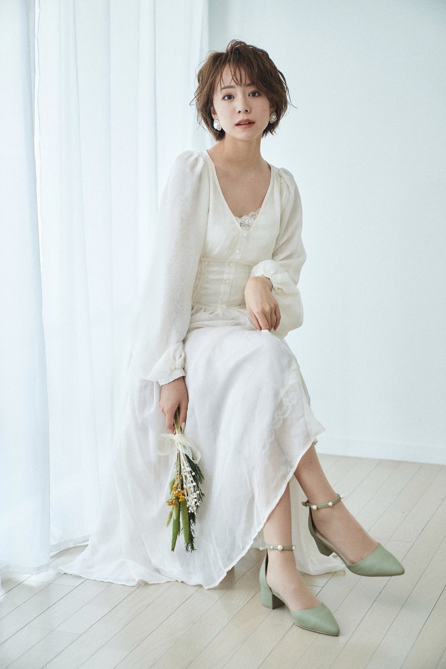 Pearl ankle strap - -step by step- as i am/アズアイアム