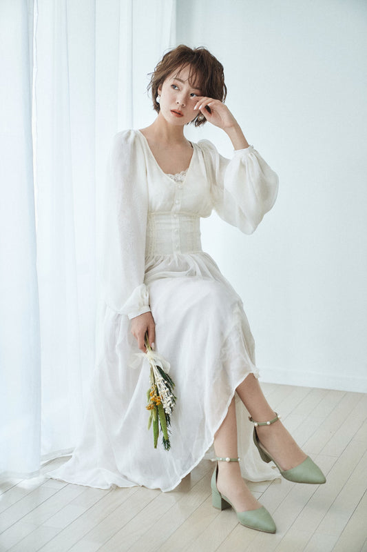 Pearl ankle strap - -step by step- as i am/アズアイアム
