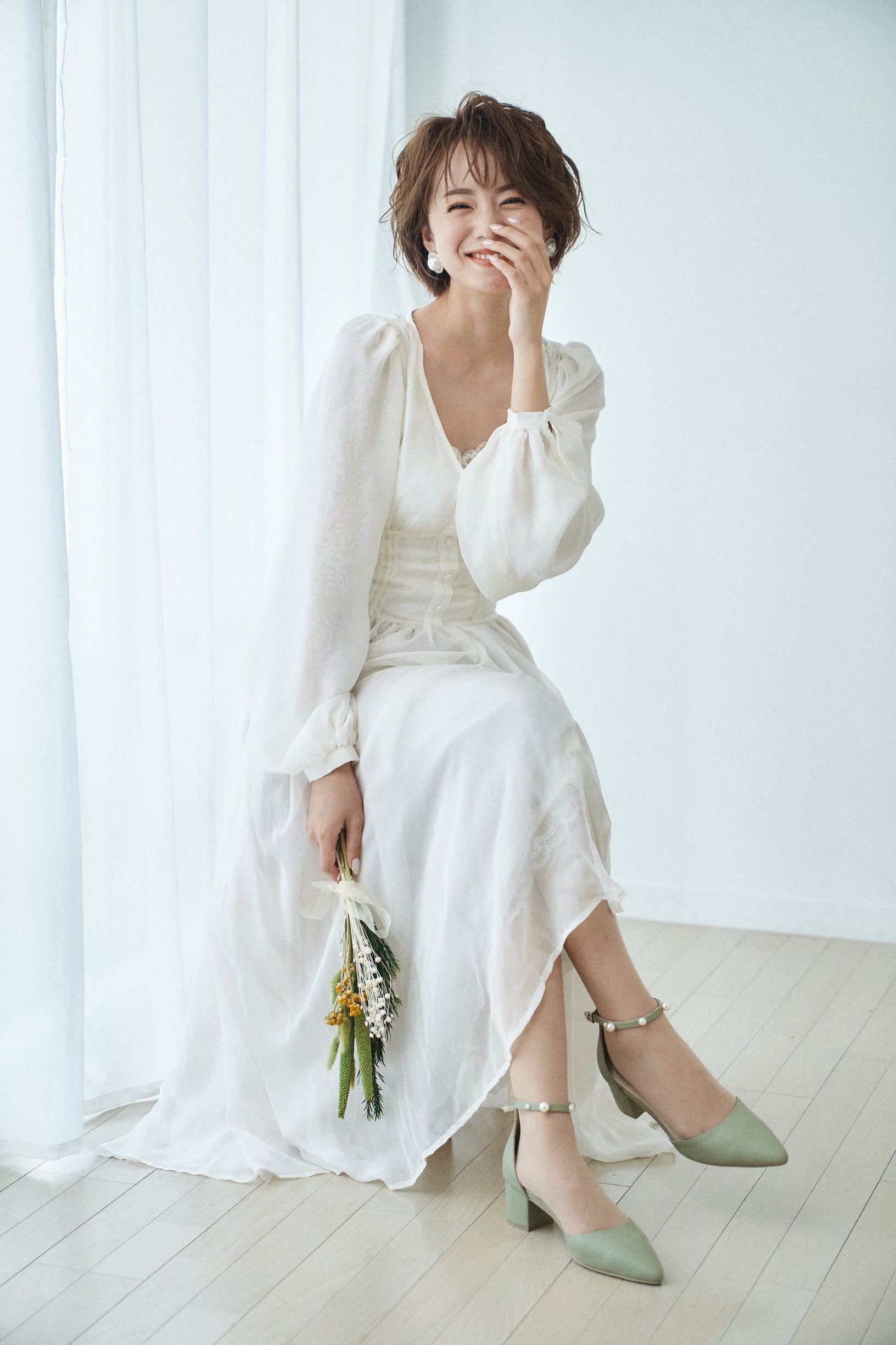 Pearl ankle strap - -step by step- as i am/アズアイアム