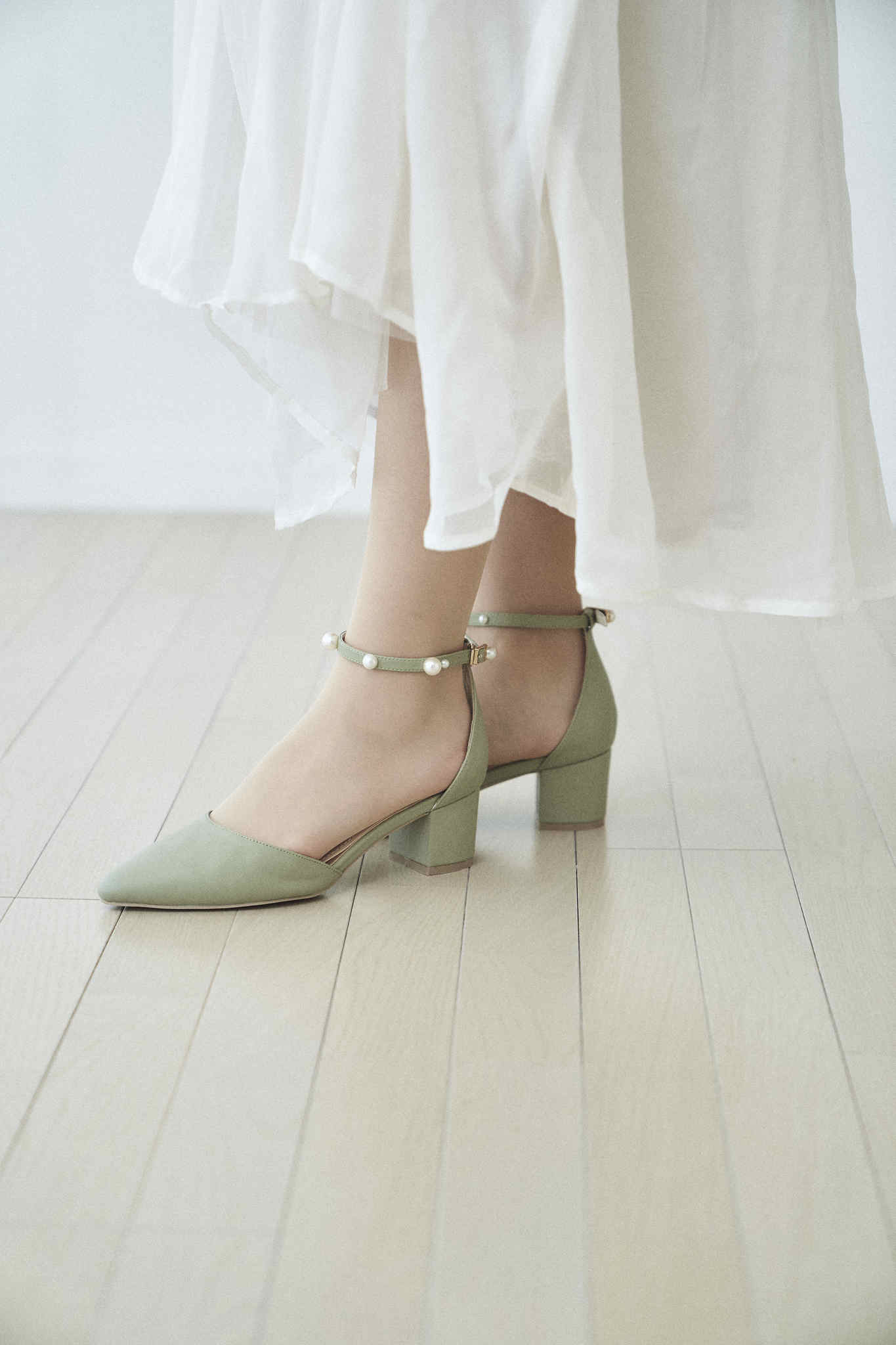 Pearl ankle strap - -step by step- as i am/アズアイアム