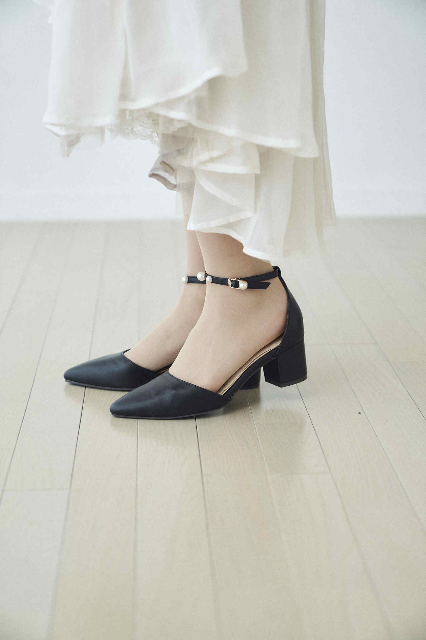 Pearl ankle strap - -step by step- as i am/アズアイアム