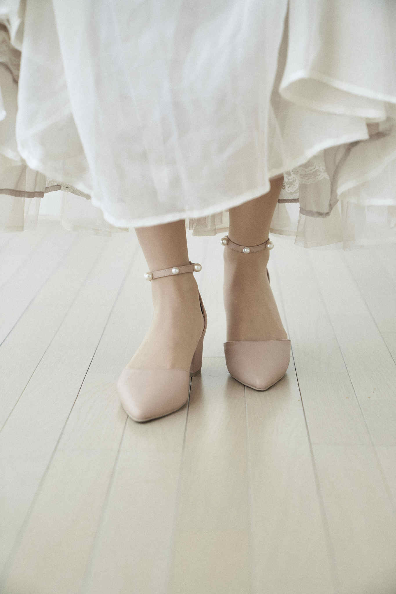 Pearl ankle strap - -step by step- as i am/アズアイアム