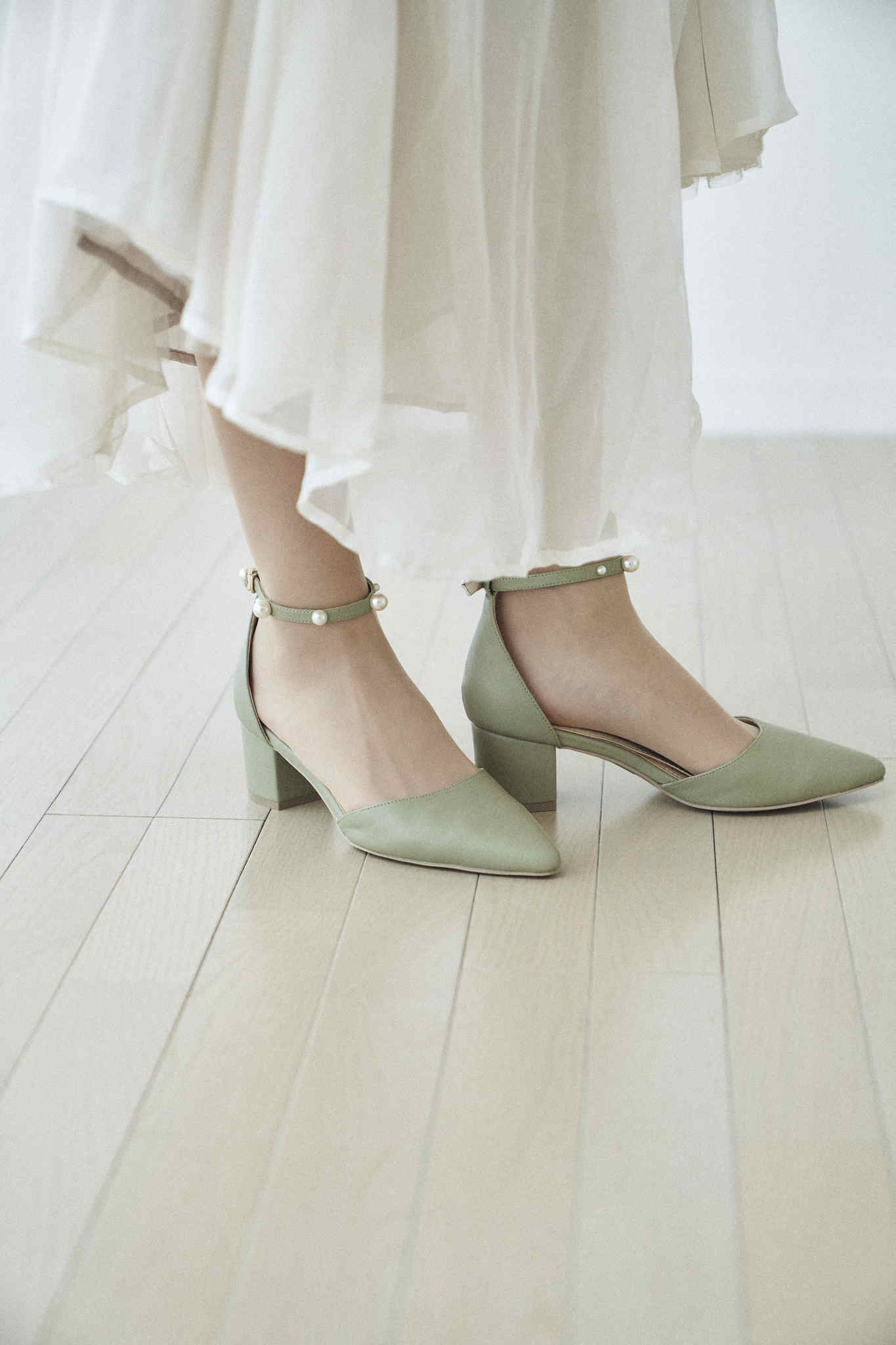 Pearl ankle strap - -step by step- as i am/アズアイアム