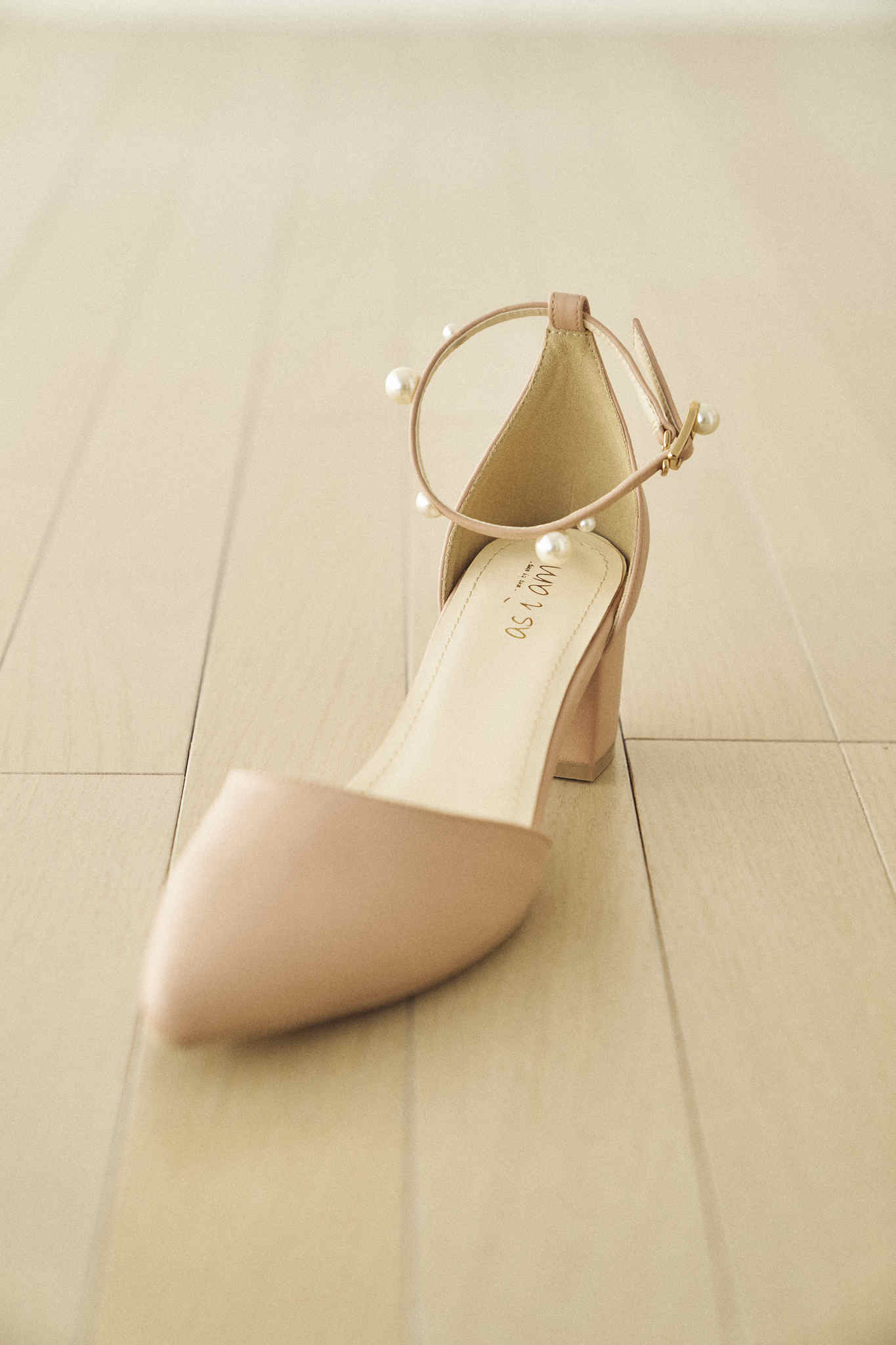 Pearl ankle strap - -step by step- as i am/アズアイアム