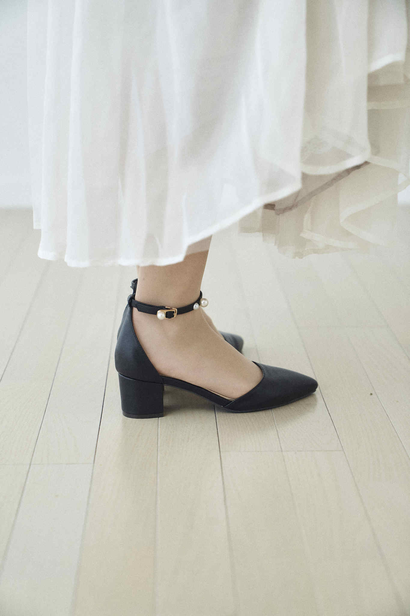 Pearl ankle strap - -step by step- as i am/アズアイアム