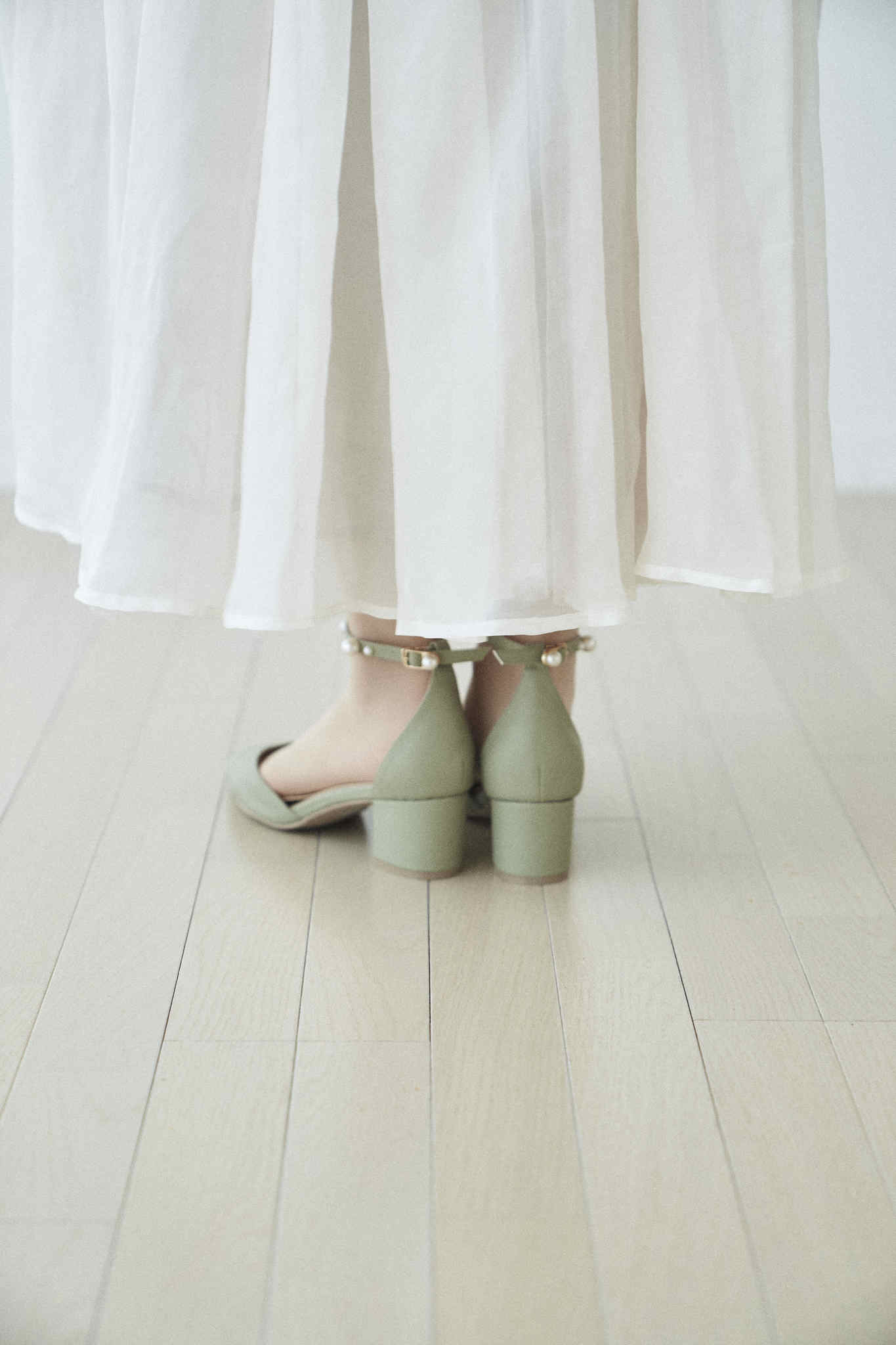 Pearl ankle strap - -step by step- as i am/アズアイアム
