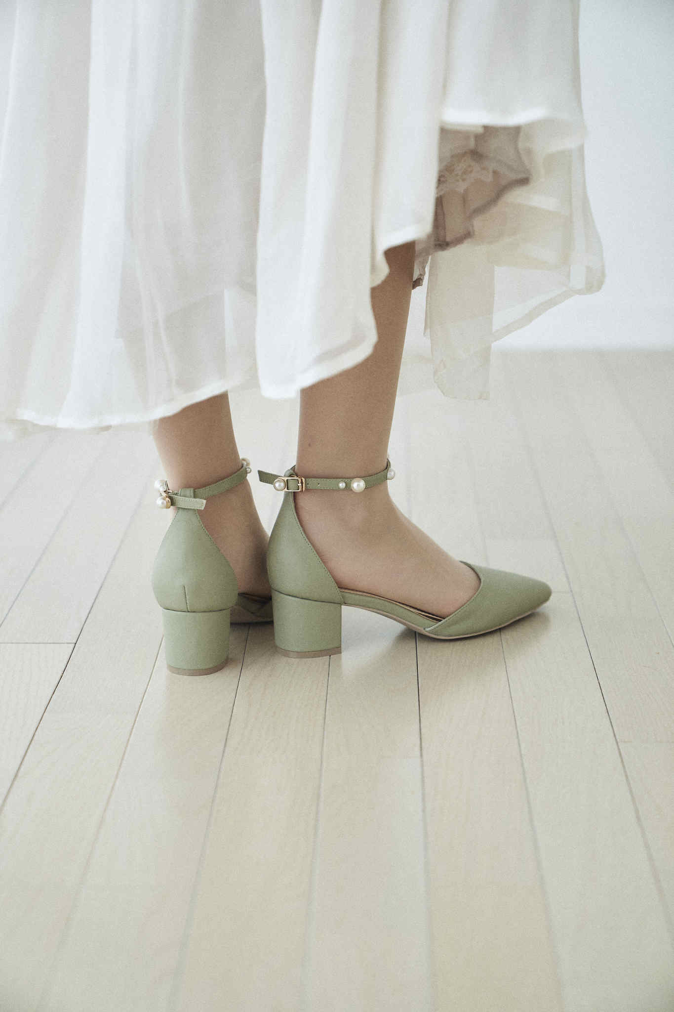 Pearl ankle strap - -step by step- as i am/アズアイアム