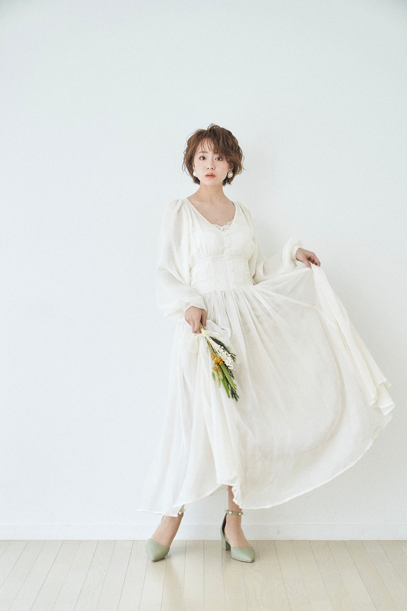 Pearl ankle strap - -step by step- as i am/アズアイアム