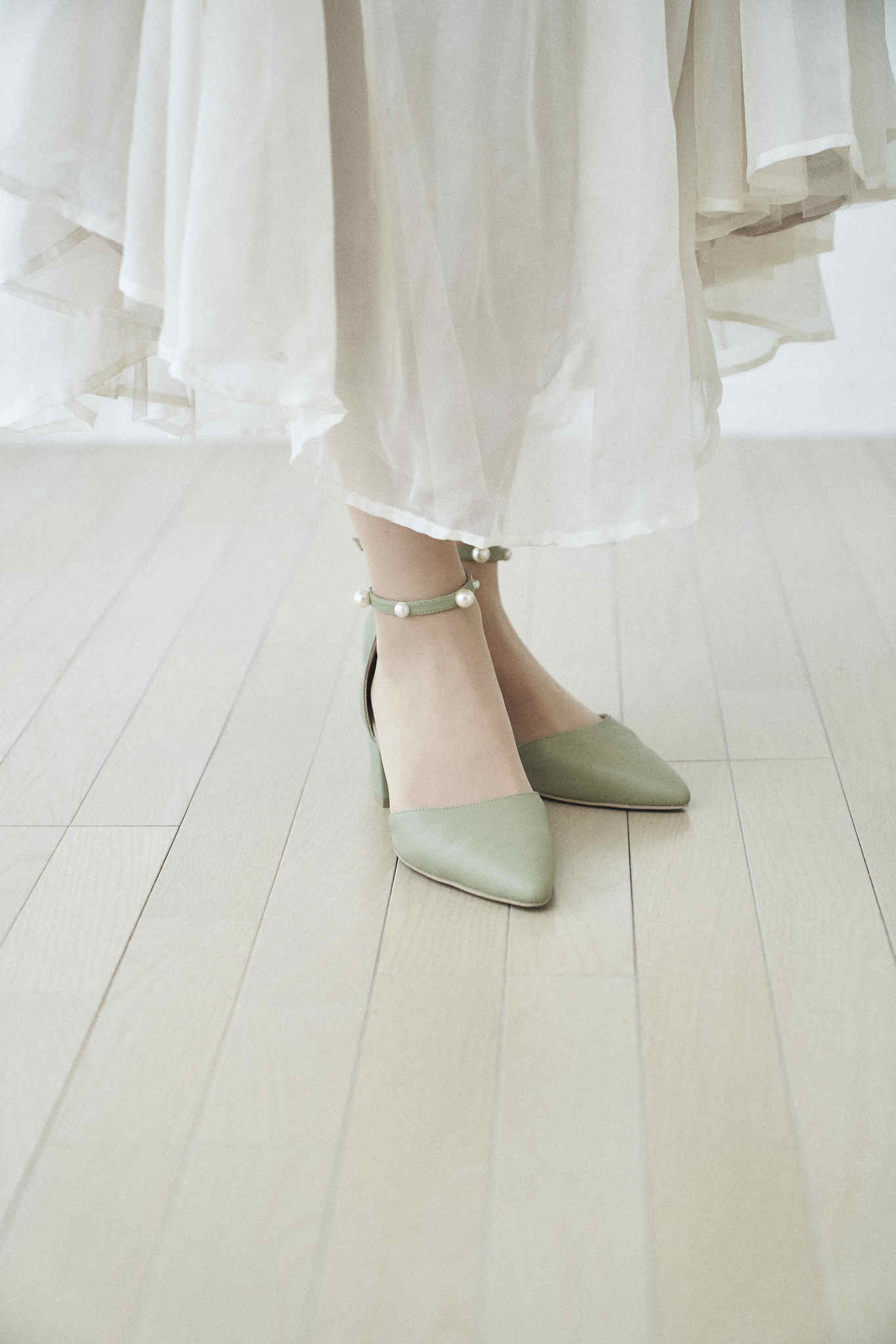 Pearl ankle strap - -step by step- as i am/アズアイアム