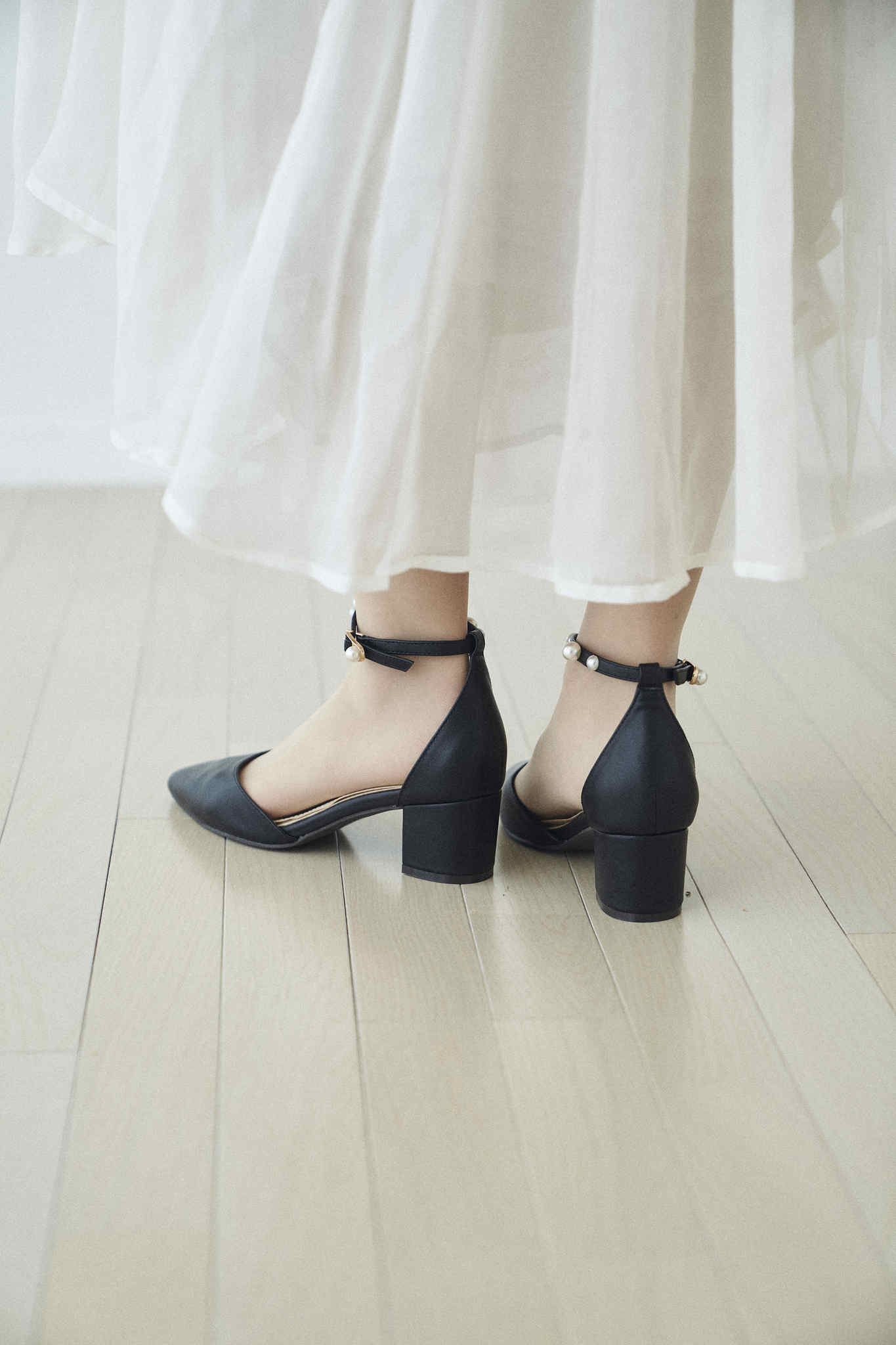Pearl ankle strap - -step by step- as i am/アズアイアム