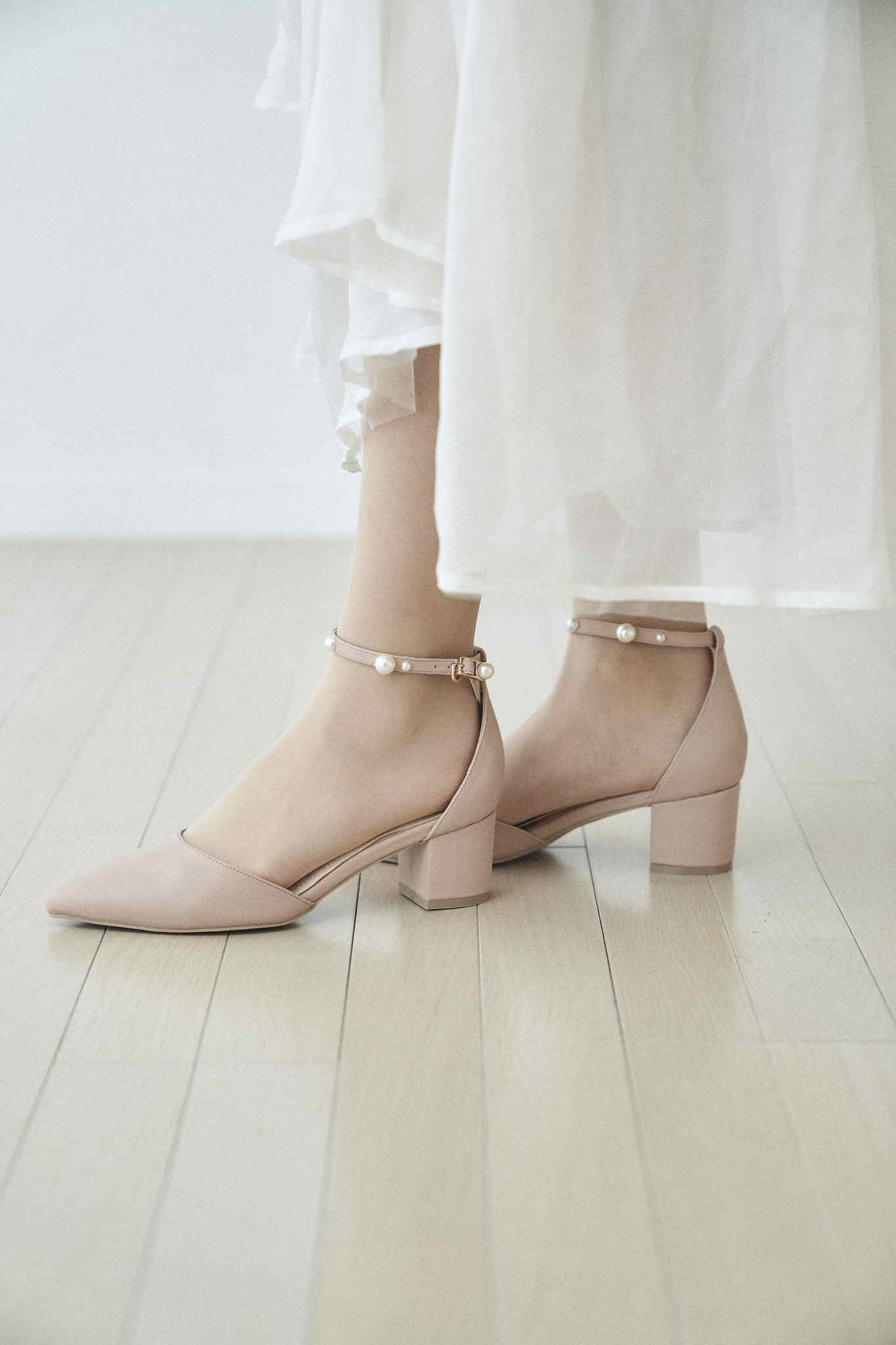 Pearl ankle strap - -step by step- as i am/アズアイアム
