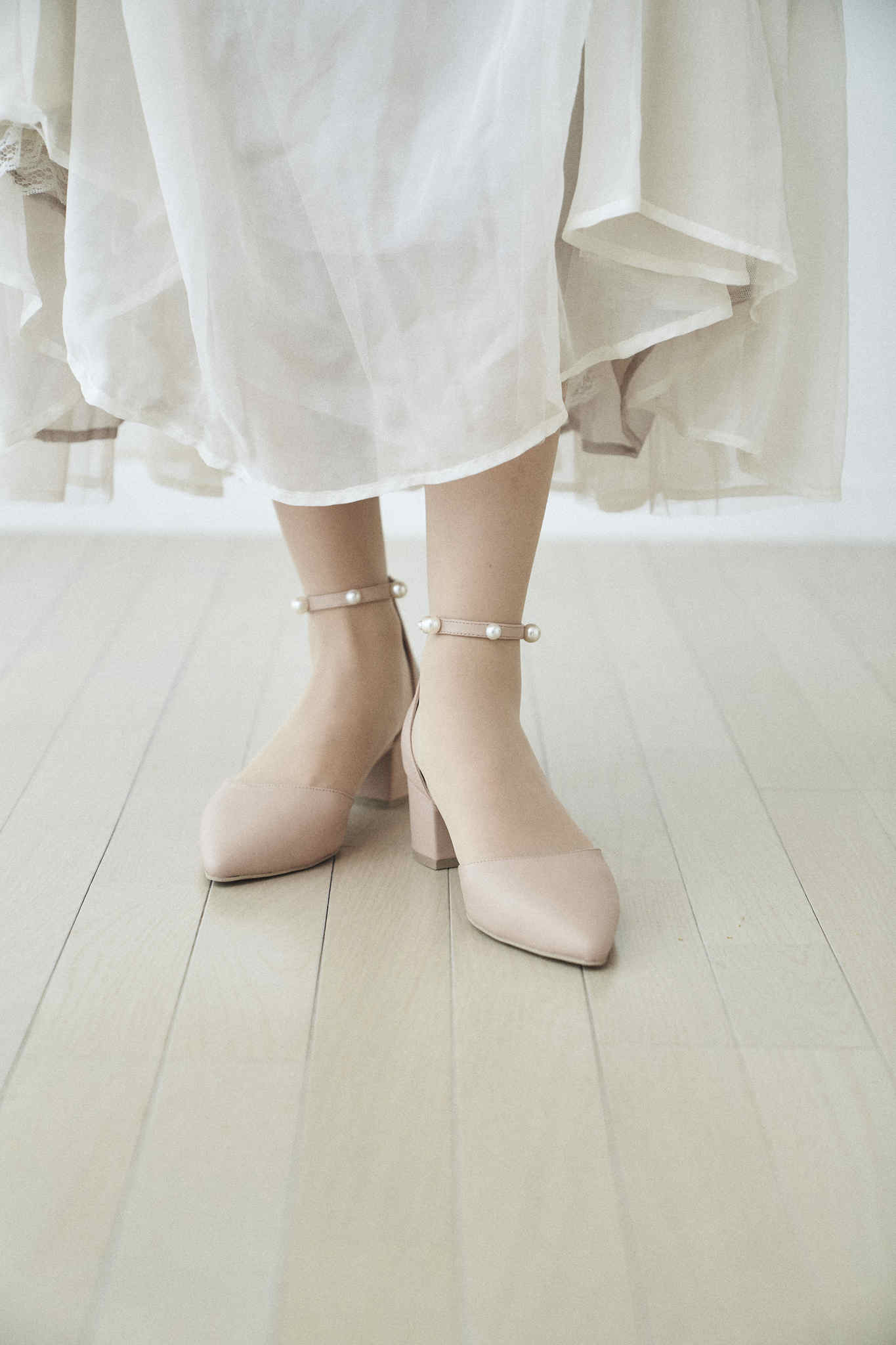 Pearl ankle strap - -step by step- as i am/アズアイアム