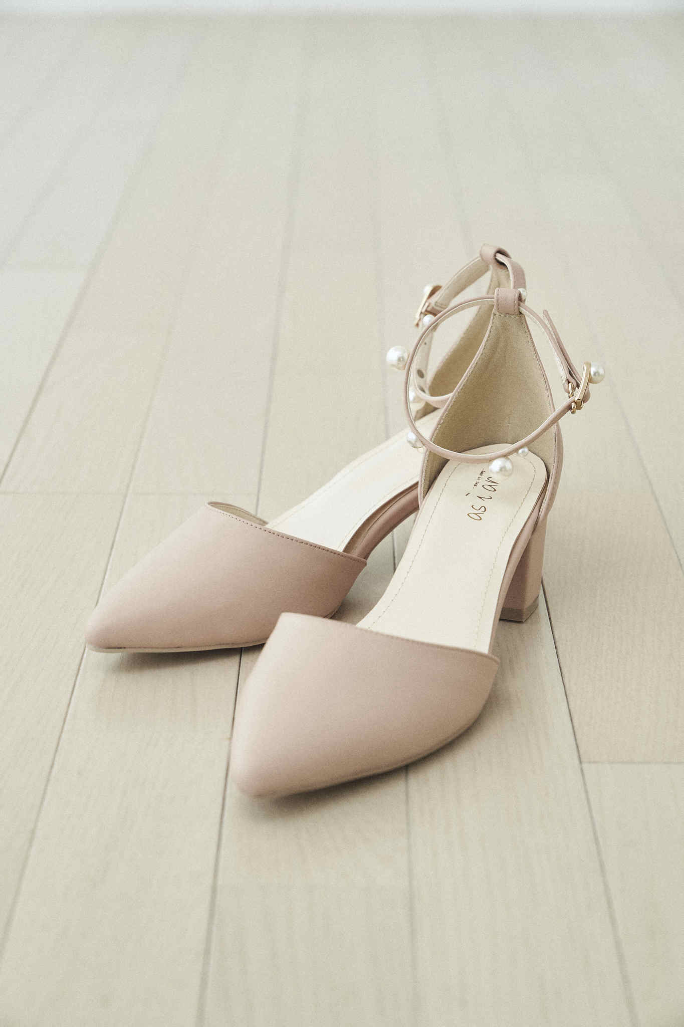 Pearl ankle strap - -step by step- as i am/アズアイアム