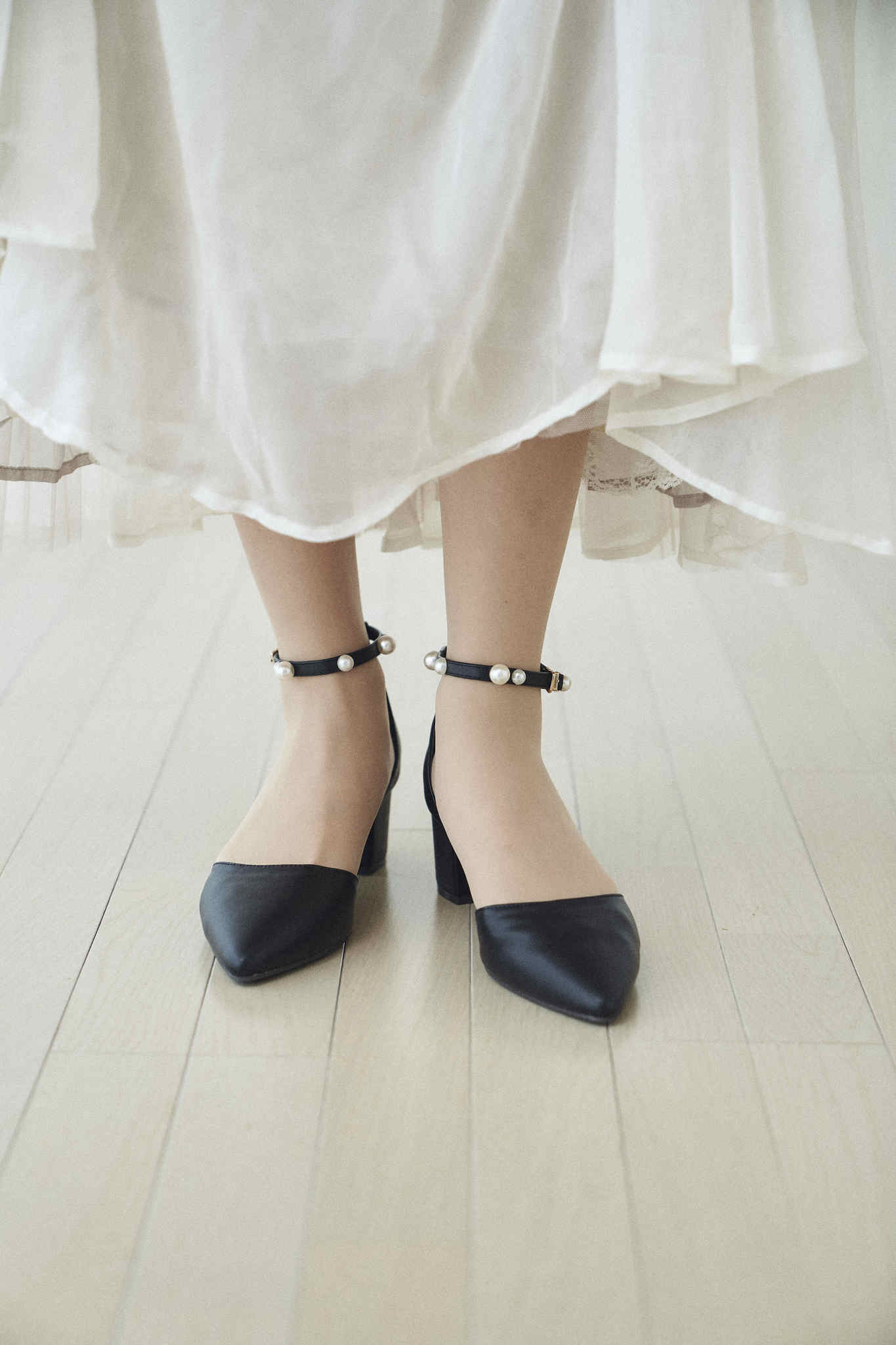 Pearl ankle strap - -step by step- as i am/アズアイアム