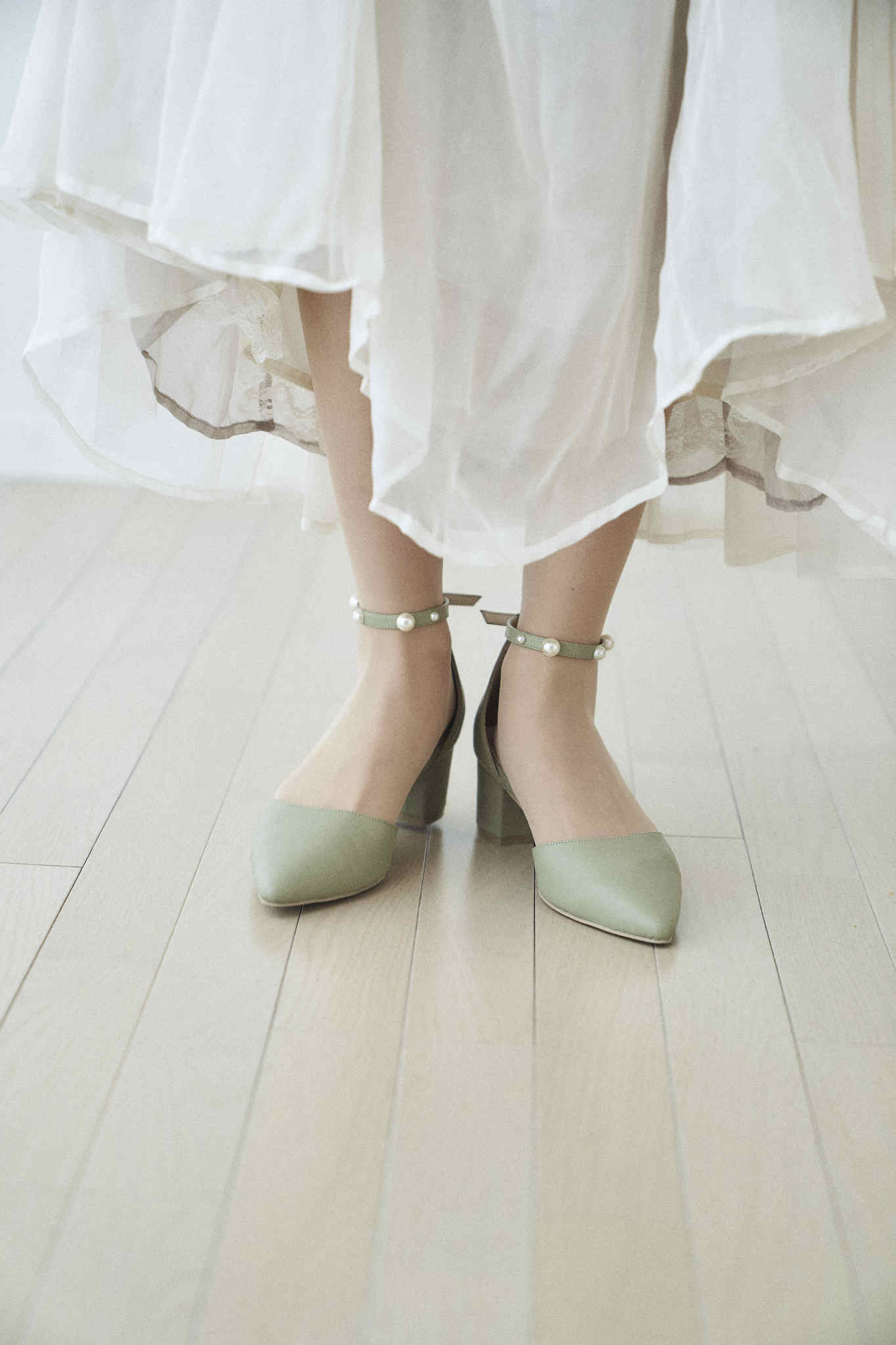 Pearl ankle strap - -step by step- as i am/アズアイアム