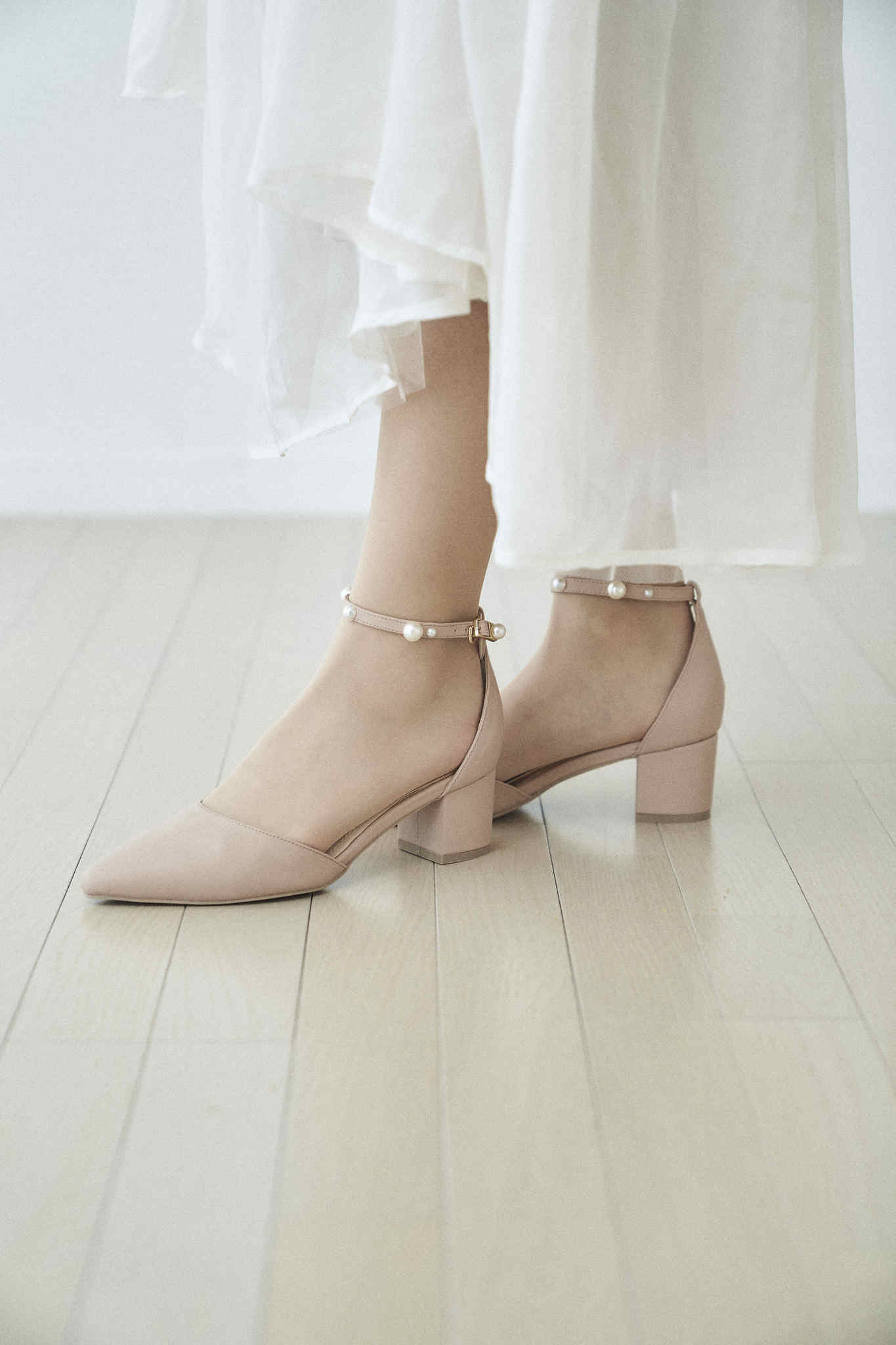 Pearl ankle strap - -step by step- as i am/アズアイアム