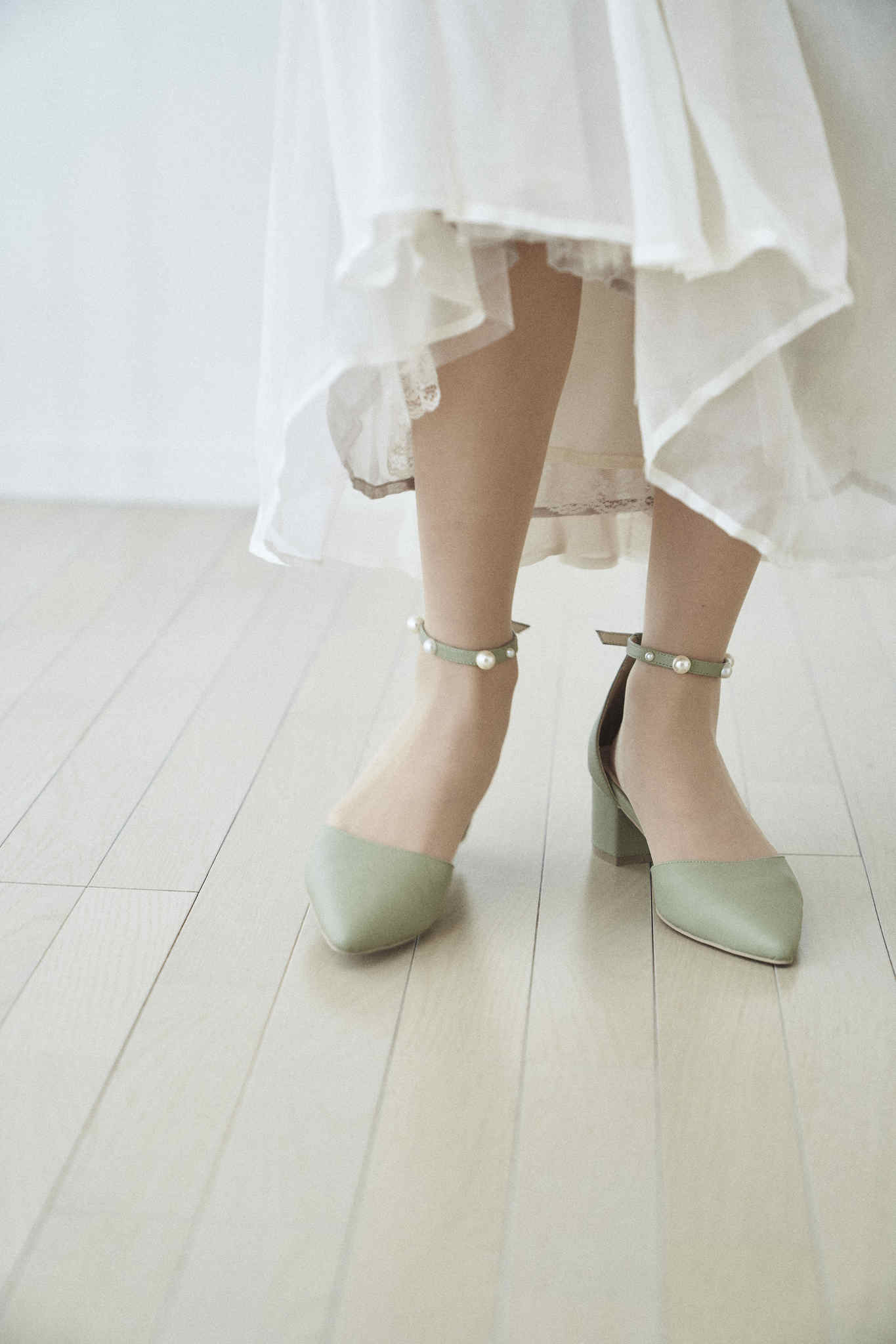 Pearl ankle strap - -step by step- as i am/アズアイアム