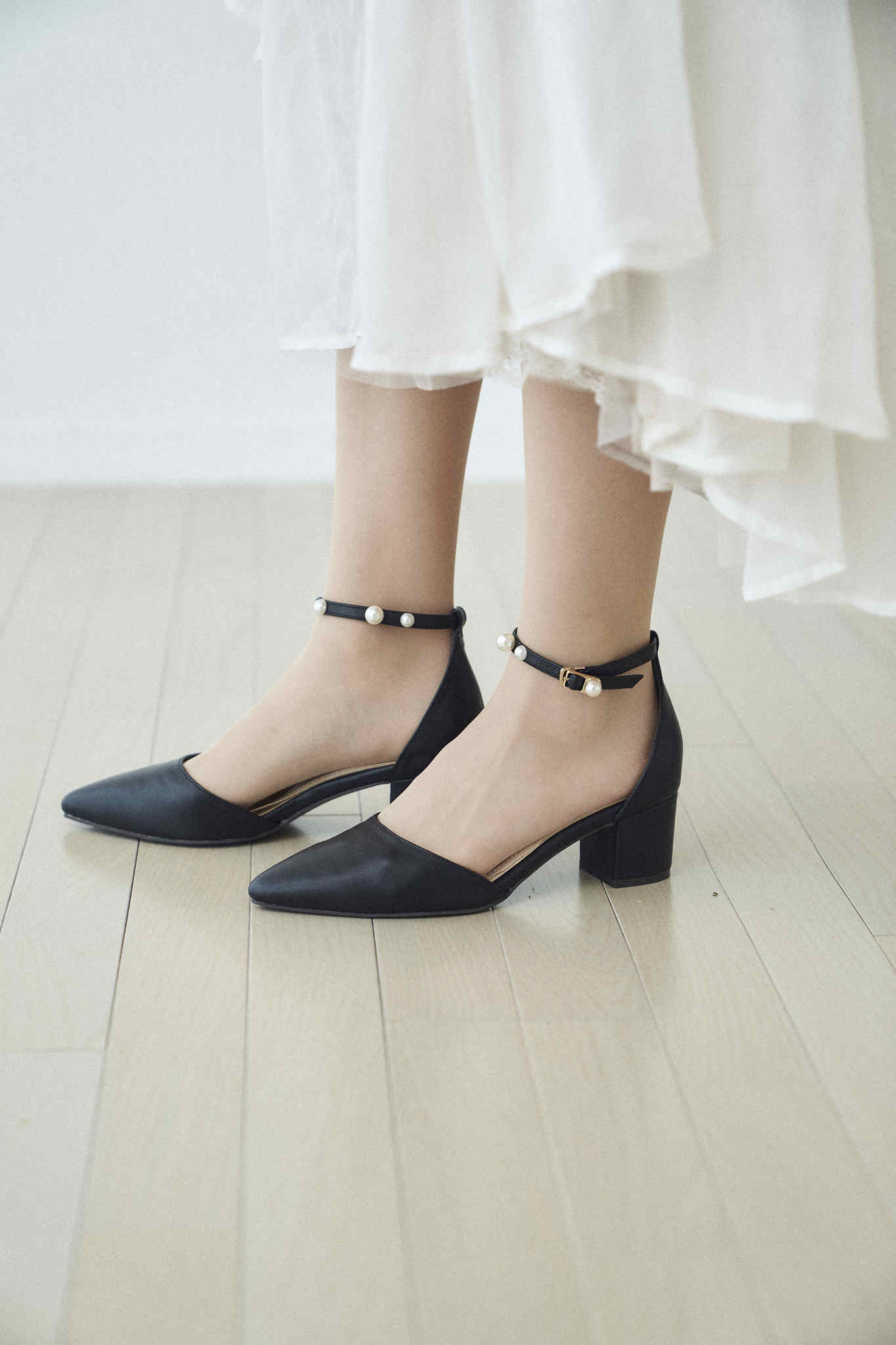 Pearl ankle strap - -step by step- as i am/アズアイアム