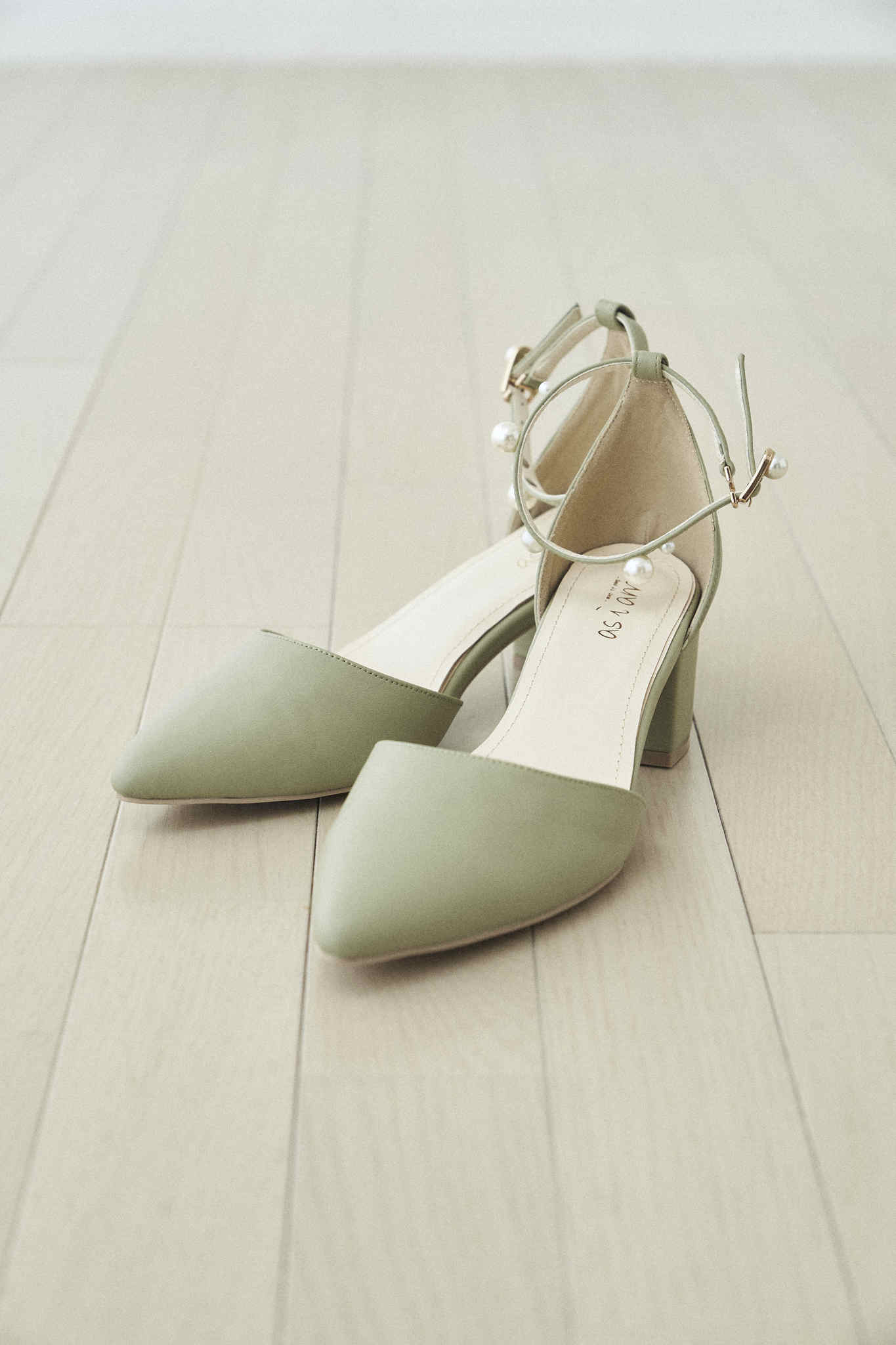 Pearl ankle strap - -step by step- as i am/アズアイアム