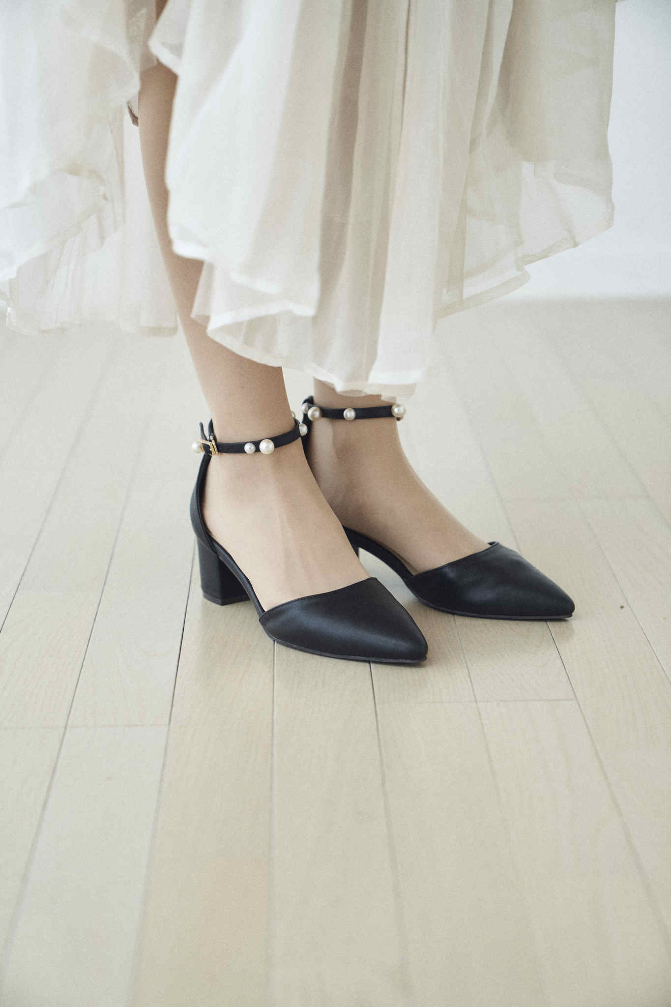 Pearl ankle strap - -step by step- as i am/アズアイアム